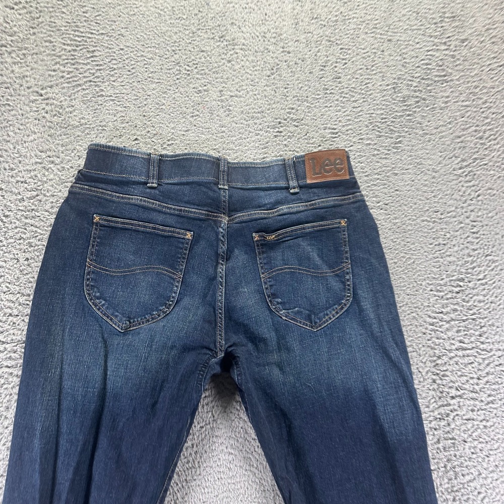 Lee Extreme Motion Jeans Mens 36x34 Blue Cotton Denim Tapered Workwear Stretch - Picture 5 of 10
